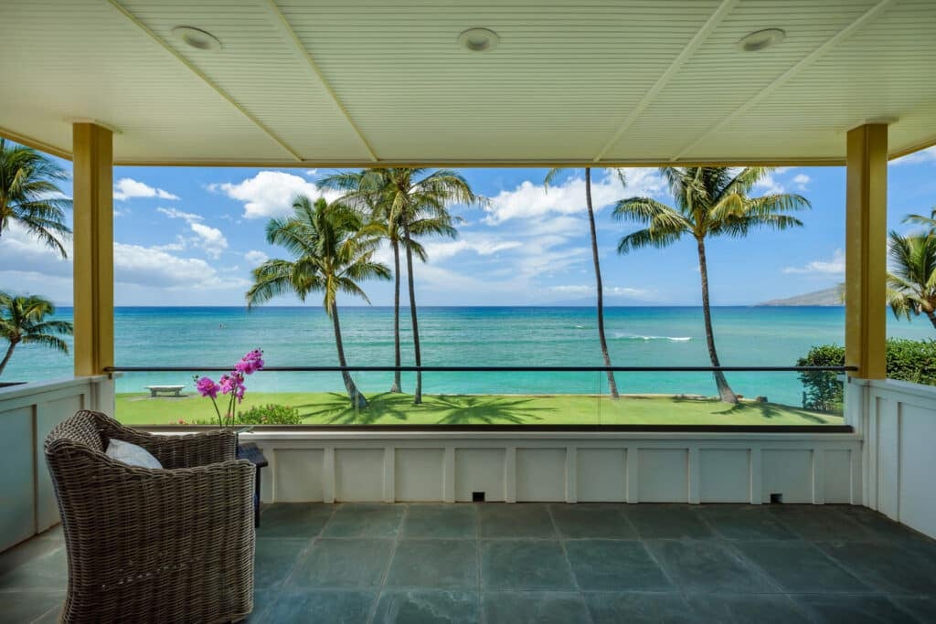 Maui oceanfront Properties for Sale featuring an oceanfront home shows Maui's beautiful ocean