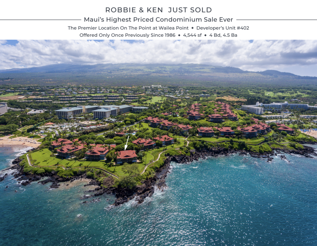 Wailea Point 402 Sells for $16 Million, Setting a Maui Condo Record